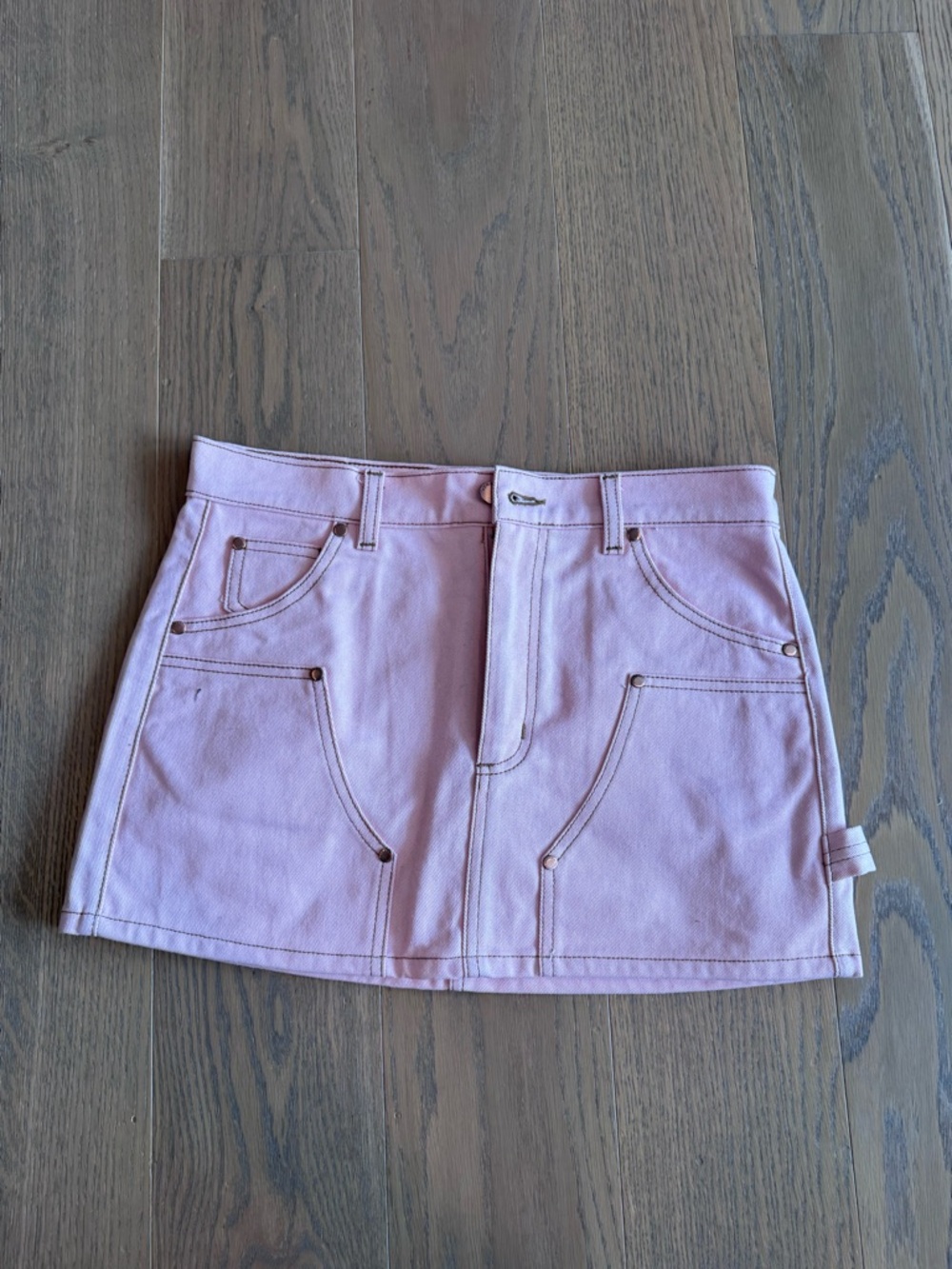 Renggli pink cargo mini skirt